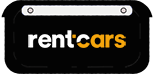 ilustração placa de carro preta com logo Localiza
