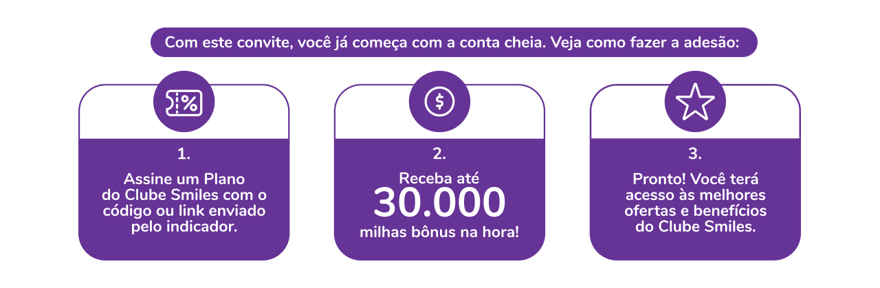 Com este convite, você já começa com a conta cheia. Veja como fazer a adesão: